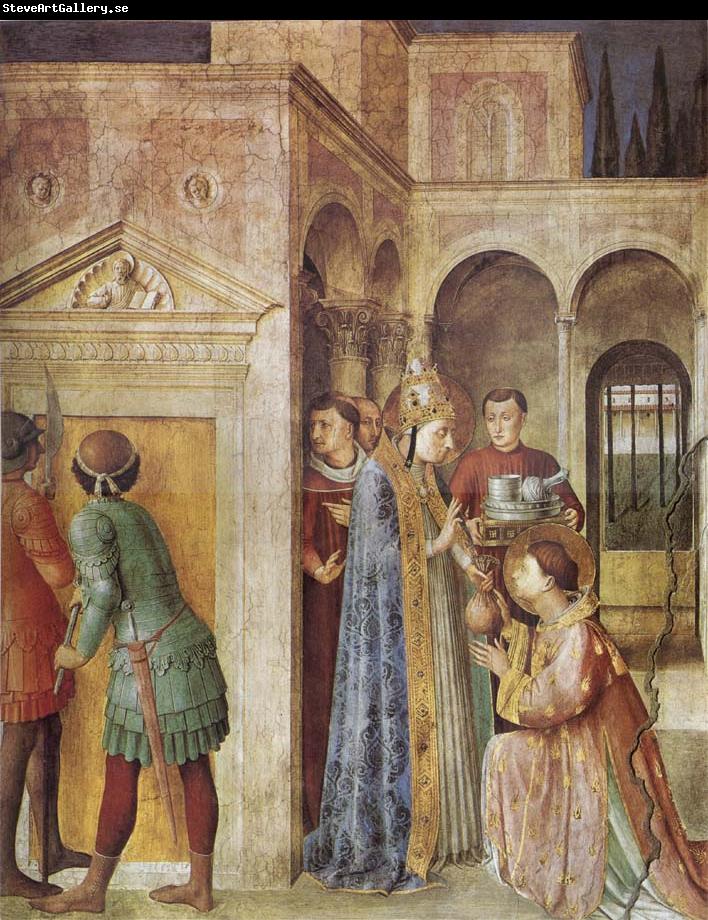 Fra Angelico St Lawrence Receiving the Church Treasures